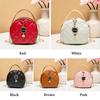 Female Cute Cat PU Leather Messenger Bag Round Handbags Crossbody Chain Shoulder Bags