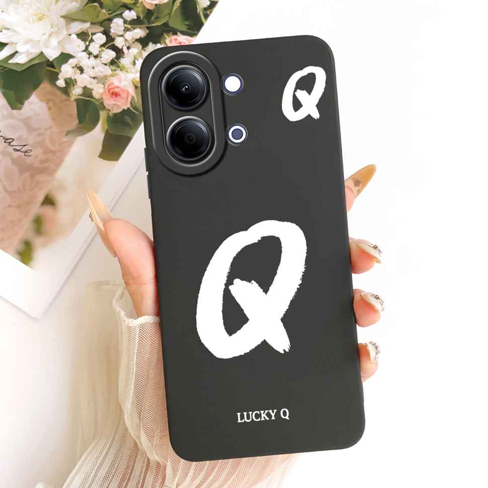 For vivo Y05 4G Case Fashion Simple Letters A-Z Silicone Back Cover For Vivo Y11D VIVO Y05 4G Bumper Phone Cases Shockproof