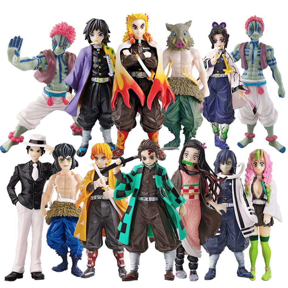 Аниме Demon Slayer Kimetsu no Yaiba фигурка Камадо Танджиро фигурка Agatsuma Zenitsu Nezuko Warrior ПВХ модель игрушки