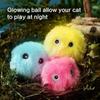 Interactive Ball Smart Toy for Cats Plush Electric Catnip Training Toy Kitten Touch Sounding Pet Product Squeak Toy Ball