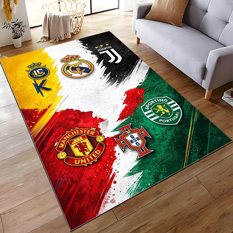 Football Club Logo Design Rug Non-slip rug suitable for living room and bedroom sofas