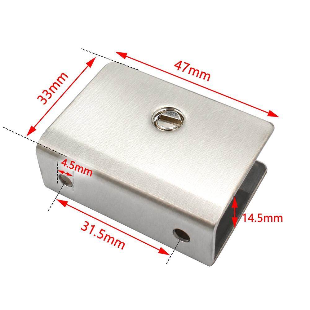 Square Clamp Tile Clamps Stainless Steel Glass Cabinet Bracket For Display Frame