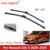 For Renault Clio Lutecia 5 V BF 2020 2021 2022 2023 Car Front Wiper Blades Window Windshield Windscreen Brushes Cutter Cleaning