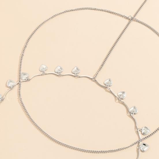 Цепочка на бедро, двухслойная подвеска в виде сердца, ювелирное покрытие, цепочка на ногу с кисточками для фотографии