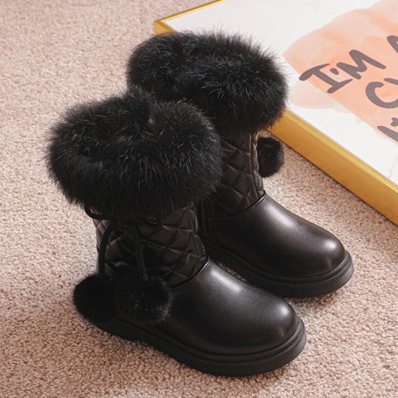 Детские зимние сапоги, зимние детские сапоги, детские сапоги-принцессы на меху для детей среднего возраста, детские хлопковые сапоги, полусапоги