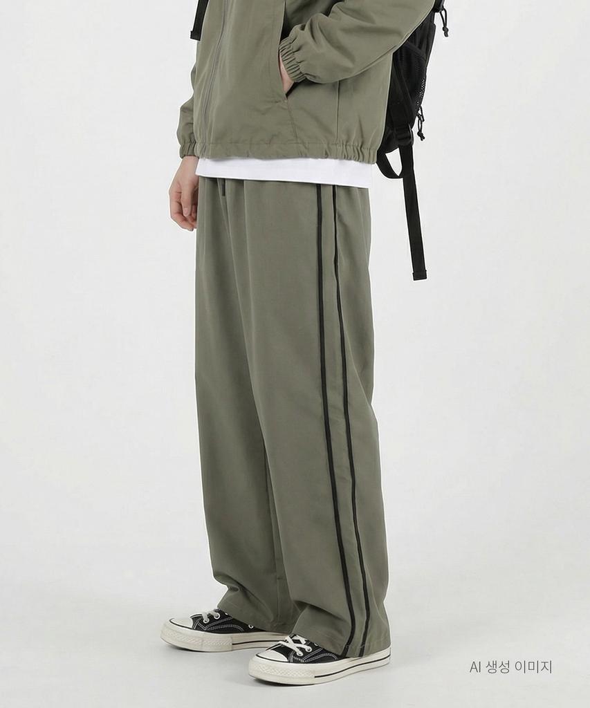 UMM Two-Stripe Wide Training Track Pants 3 Colors