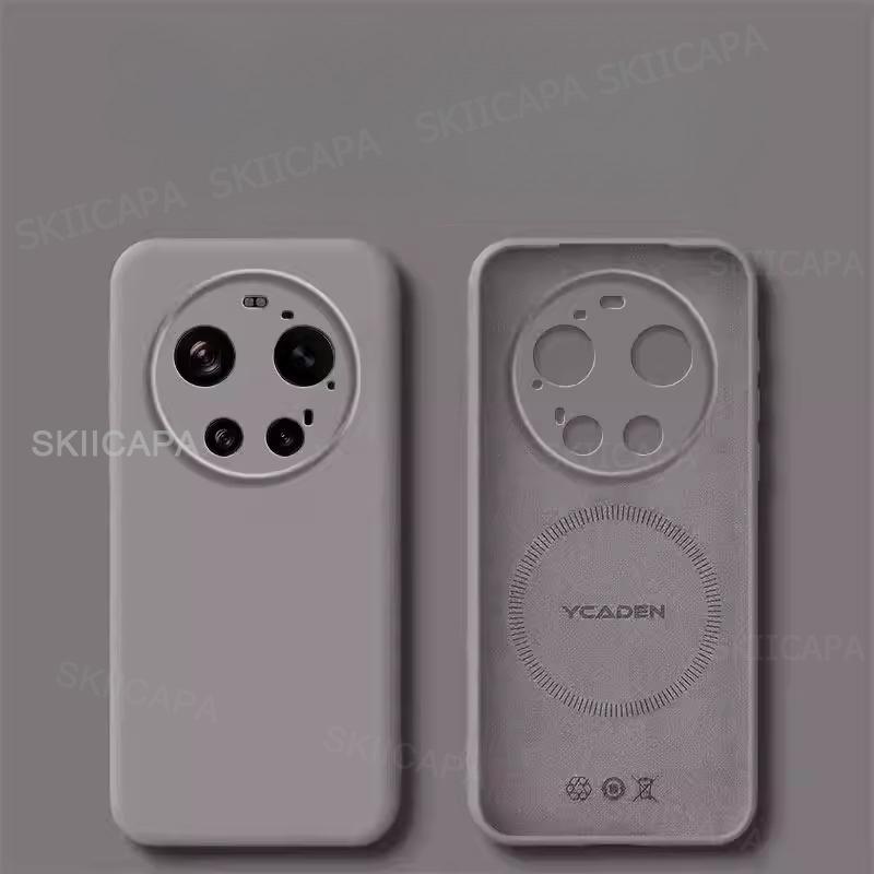 Liquid Silicone Magnetic Case for Xiaomi 17 Ultra Magsafe Wireless Charging Soft Skin Smooth Cover for Mi 17 Ultra Bumper Funda