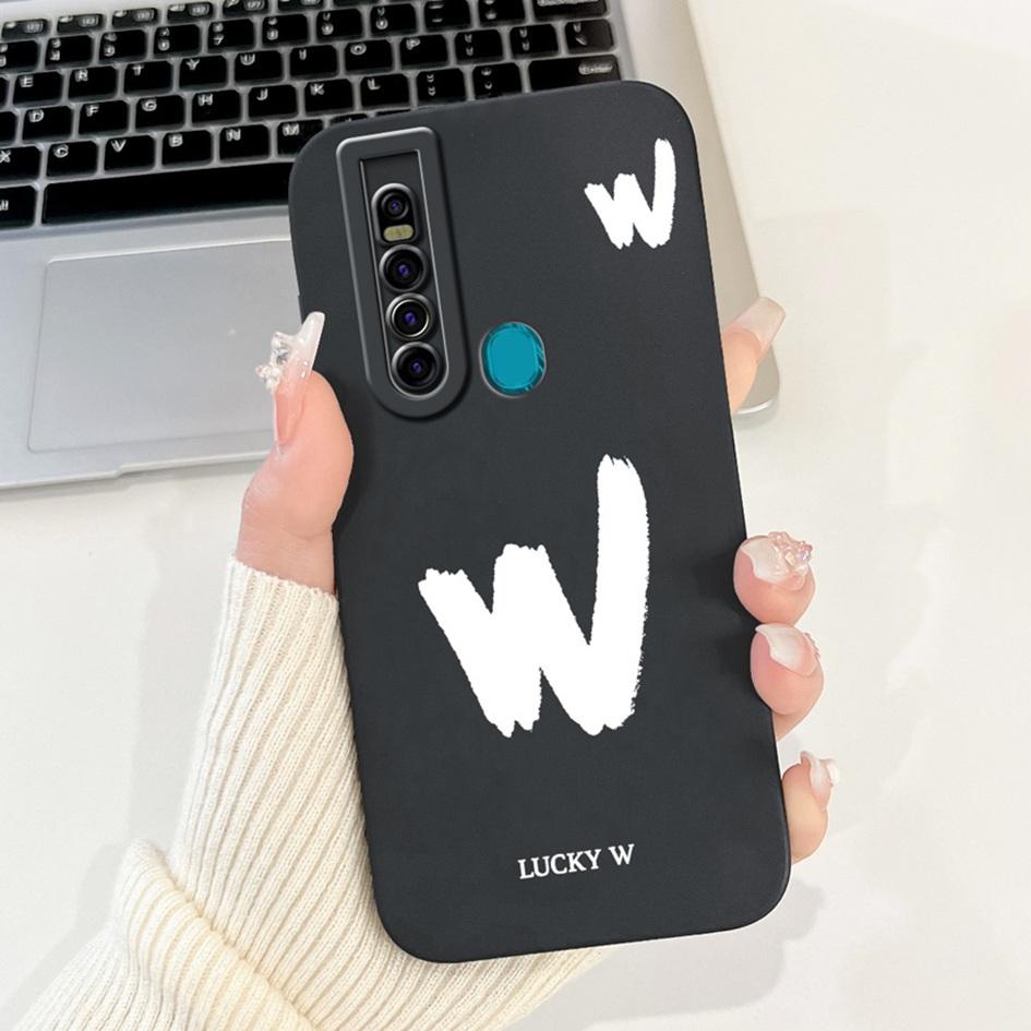 For Tecno Camon 15 Pro Case CD8 Luxury A Z Initial Letters Soft Silicone Bumper For Tecno Camon 15 Premier Camon15 Air CD6 Shell
