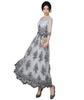 Party Long One Piano Recital Formal Relatives [EightSTAR Dress] Dress, Wedding, Length, A-Line, Piece, Dress, Adult, Dress, Gray, Sleeves, Guest, (JP,