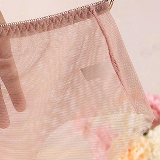 Женские трусики бесшовные средней талии высокая эластичность тонкие прозрачные ледяной шелк дышащие