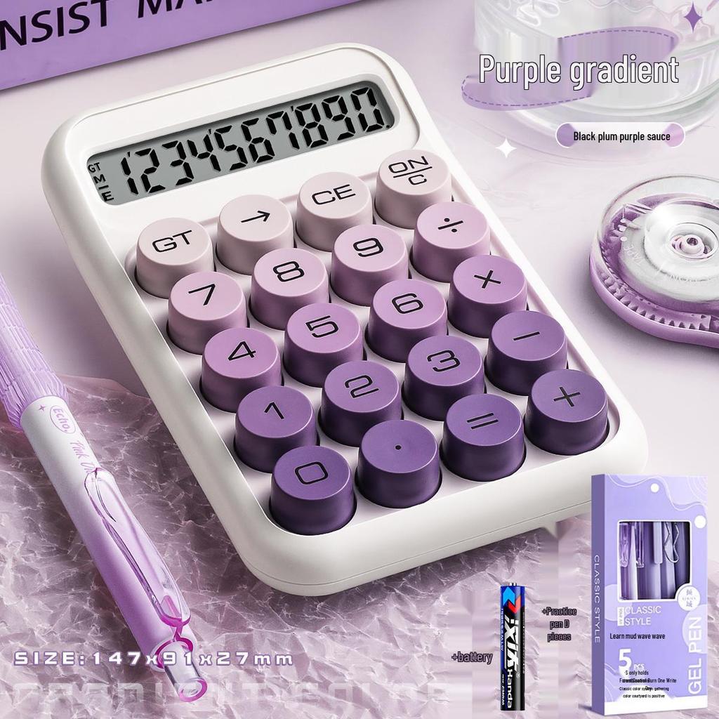 Gradient Goddess Multifunctional Office & Exam Calculator with Flexible Keyboard