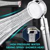 High Pressure Water Saving Spray Shower Head 360 Rotated Rainfall Shower Head Fan Bath Hand-held Pressurized Massage Shower Head