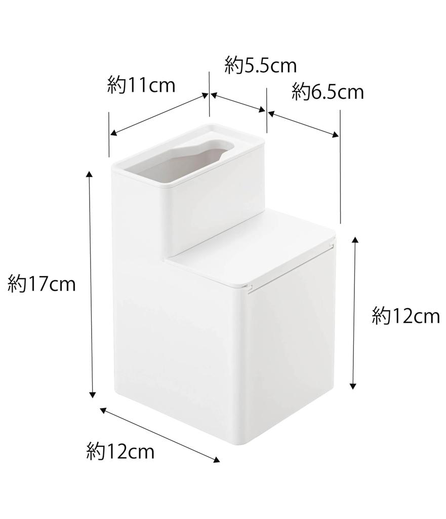 Yamazaki Tower Чехол для туалетной щетки с смываемым туалетом Ш x Г x 5722 Хранение, Щетка, Белый, Прибл.. 4.5" 4.5" 6.7" В,