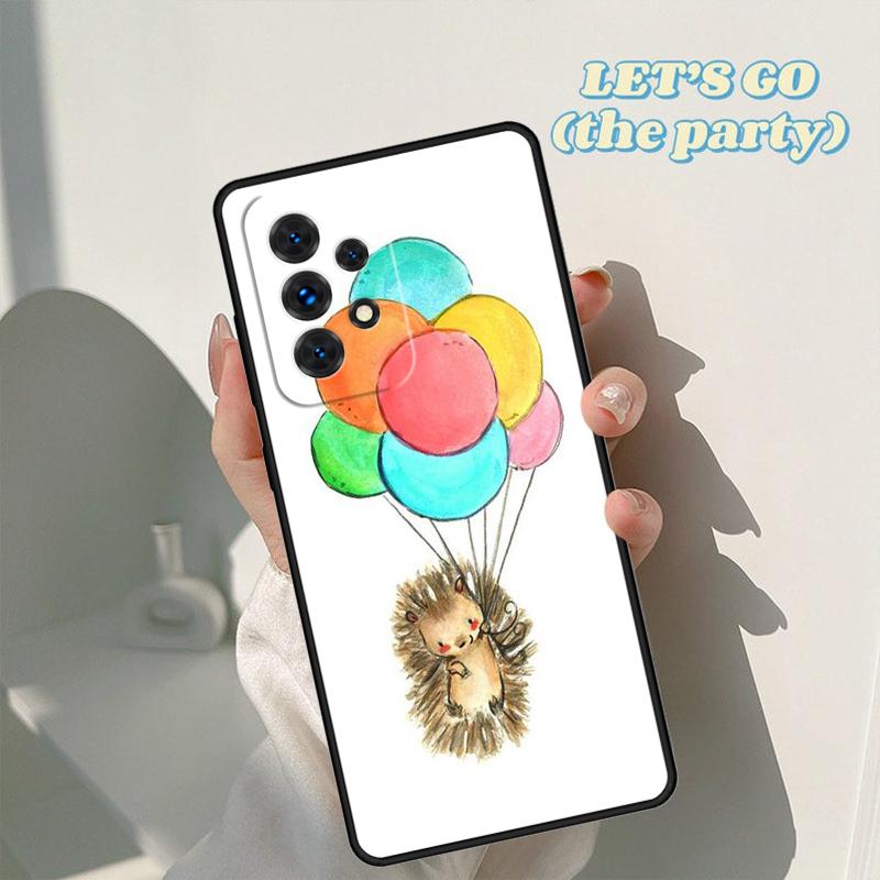 Чехол для телефона "Ёжик и воздушный шар" Для Samsung Galaxy A42 A31 A40 A51 A71 A32 A80 A91 A52 A72 A73 A20e A21S A50 A70 A11 A12 Чехол