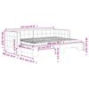 Раскладной диван-кровать с матрасами Темно-серый 80x200 см Велюр