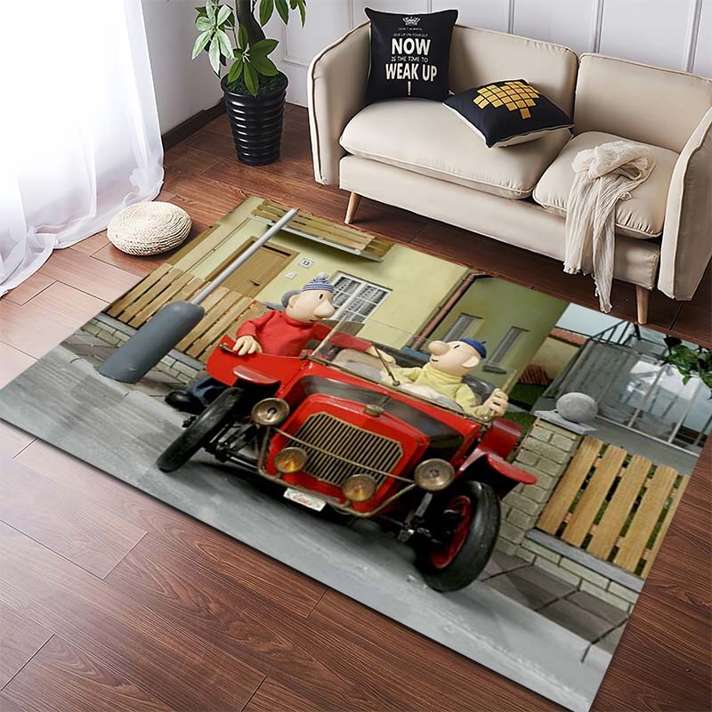 Lolek & Bolek Blue Sky Sparkle Cartoon Print Anti-slip Area Rug Living Room Bedroom Decor Floor Mat For Cartoon Fans