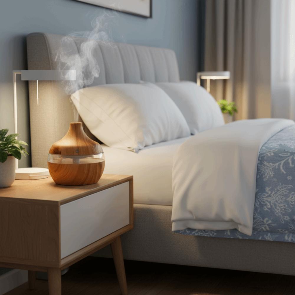 Colorful LED Light Aroma Oil Diffuser Wood Grain Aromatherapy Machine Air Humidifier Desktop