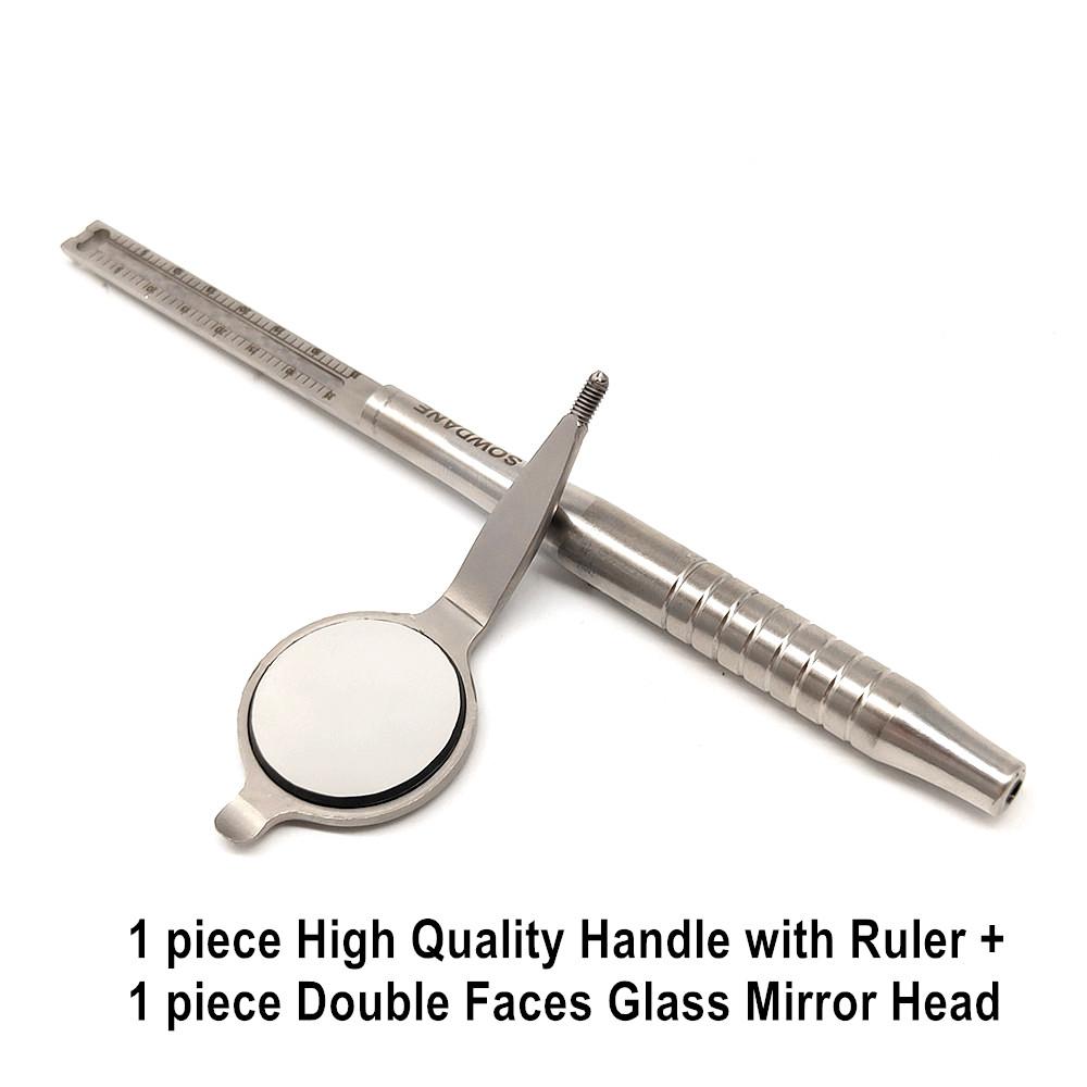 Стоматологическое зеркало для рта Одонтоскоп Уход за полостью рта Чистота зубов Осмотр Гигиена Стеклянное зеркало Зеркало с ручкой