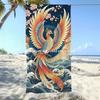 Retro Phoenix Cherry Blossom Wave Beach Towel: Sunscreen, Windproof, Suitable For Swimming Pools, Camping, And Travel