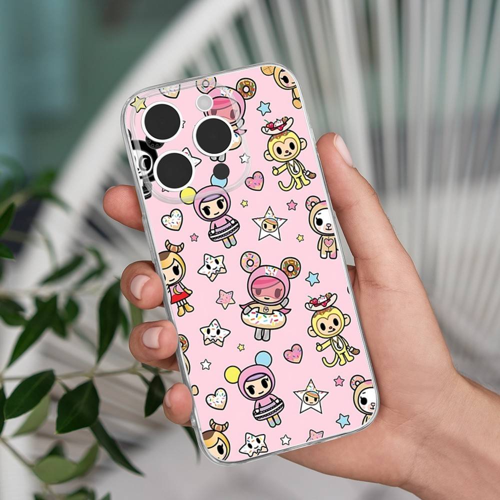 Japan T-Tokidokis Phone Case For iPhone 16,15,14,13,12,11 Pro,Max,Plus,X,XS,XR,SE,Mini Transparent Silicone Soft