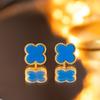 Новые высококачественные женские простые темпераментные серьги с четырьмя листочками клевера, модные универсальные украшения для ушей