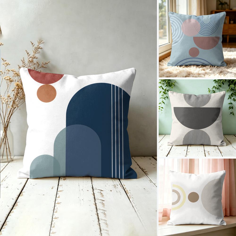 Minimalist Abstract Geometric Cushion Cover Square Pillow Bedroom Sofa Leisure Comfort Living Room Home Decoration X