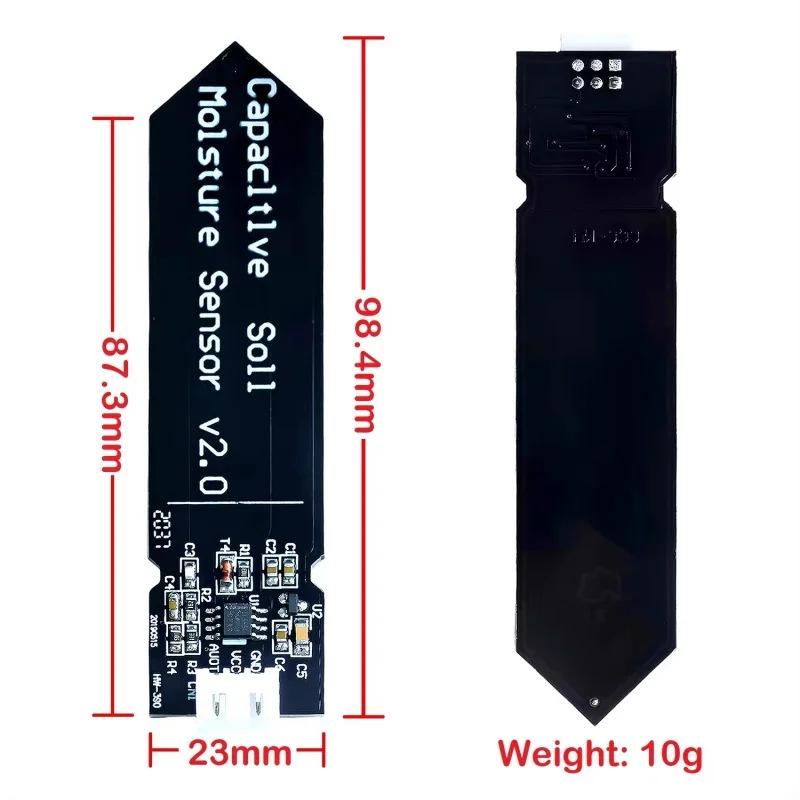 5~100Pcs Capacitive Soil Humidity Detection Sensor Not Easy To Corrode Wide Voltage Working Range Comes With Connecting Wire