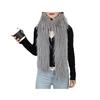 Women Scarf Solid Color Thickened Warm Winter Scarf Soft Touch Versatile Long Scarf Versatile Fashion Accessory