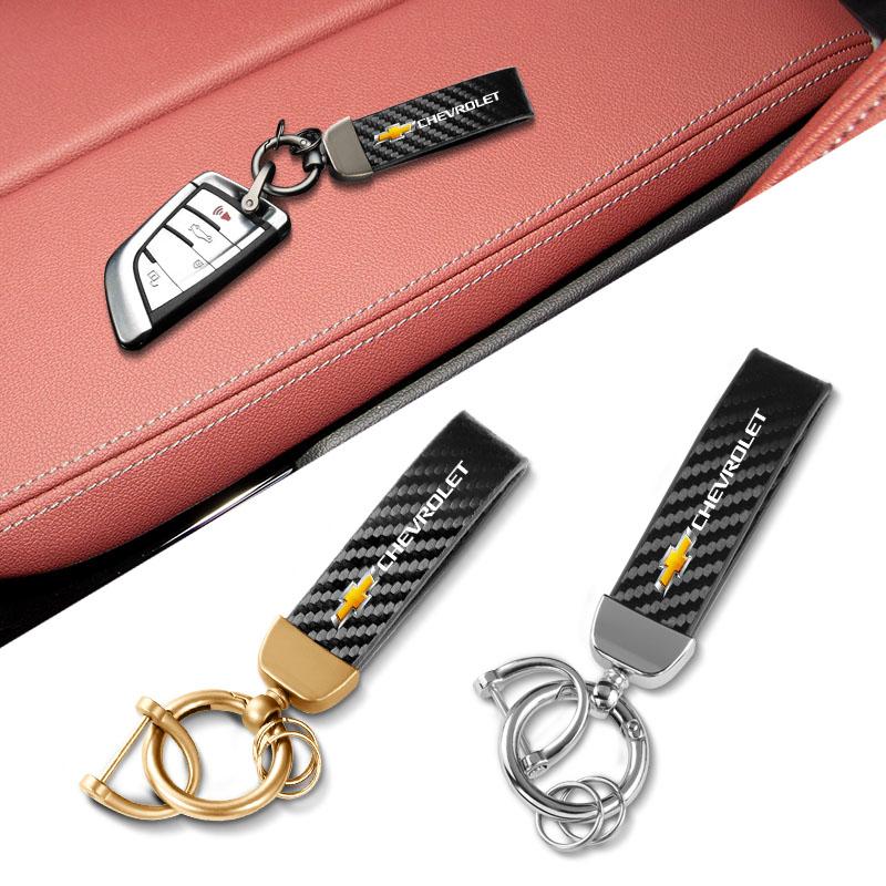 FGKLM1 Metal Car Keychain Leather Rope Key Rings Keyring for Chevrolet Spark Captiva Cruze Tracker Orlando Trax Accessories