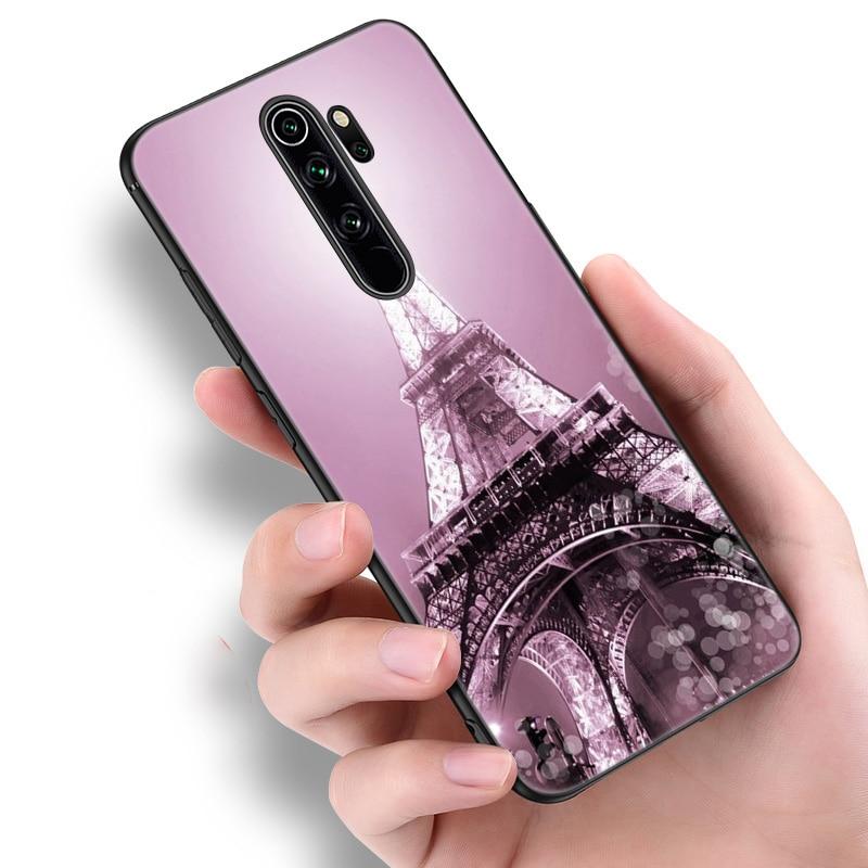 Силиконовый чехол для телефона Love Paris с Эйфелевой башней для Xiaomi Redmi Note 11 10 9 8 Pro 11T 10T 10S 9S 8T 9 9A 9C 9T, черный мягкий чехол