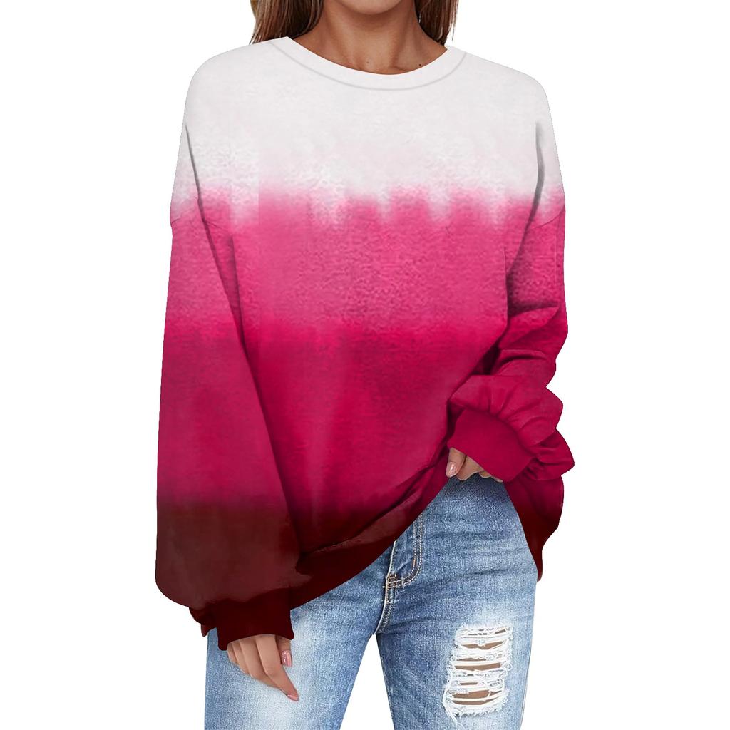 Oversized Sweatshirt For Women Crewneck Printing Long Sleeve Shirts Sweatshirt
