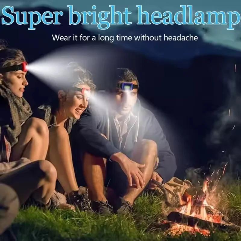 Мини-фара COB LED Headlamp 3 Modes Водонепроницаемый Headlight Head Flashlight Torch Lanterna Для кемпинга на открытом воздухе Ночная рыбалка