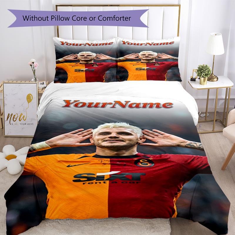 Galatasaray 414 Customize your name Bedding Set Breathable Duvet Cover with Pillowcases Home Decoration Birthday Gift