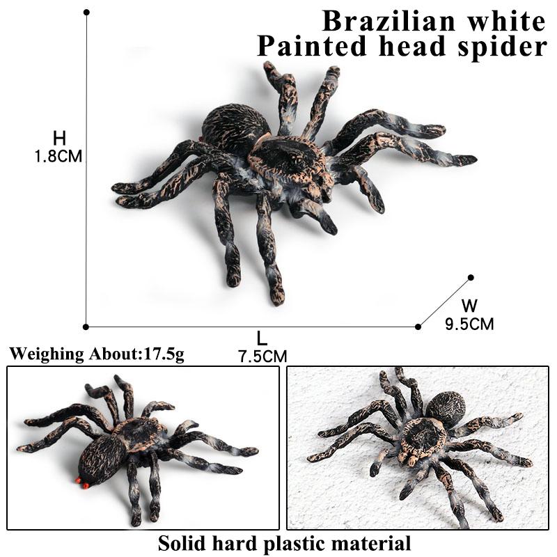 Oenux Модель Насекомые Животные Паутина Скорпион Летучая мышь Фигурки Фигурка Миниатюрная Милая Обучающая Детская Игрушка Подарок на Хэллоуин