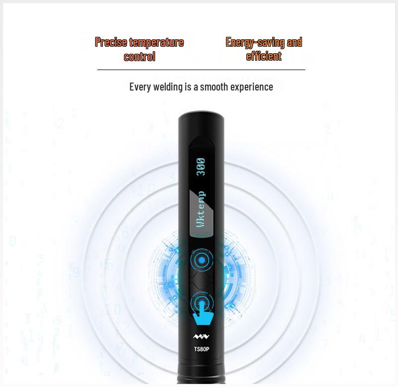 Мини-паяльник TS80P, 30 Вт, PD2.0, Совместим с Power Bank для использования на открытом воздухе