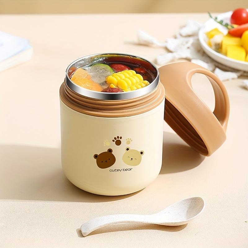1pc Student Version Stainless Steel Mini Breakfast Cup, Sealed Handle, Heat Preservation, Portable Outdoor Milk Mug, Soup Pot, Mug