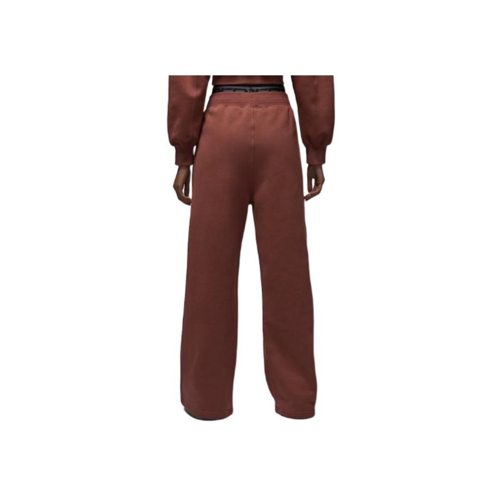Jordan Флис Flight FW24 Флисовые Широкие Брюки Модные на Кулиске Свободные Повседневные Женские Брюки Низ Коричневый FV7156231