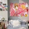 Аниме Cardcaptor Sakura Девочка Красочный Гобелен Настенный Бохо Гобелены Настенные Полотна Мандала