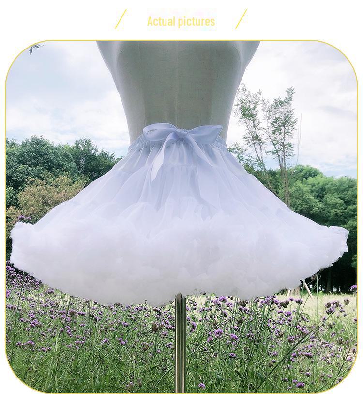 Юбка Fluffy Cloud Lolita JK для детей - нижняя юбка без косточек с мягкой марлей для свадеб и особых случаев