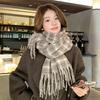 Premium Atmosphere Plaid Scarf Winter Versatile Warm Student Scarf New British Street Style Scarf