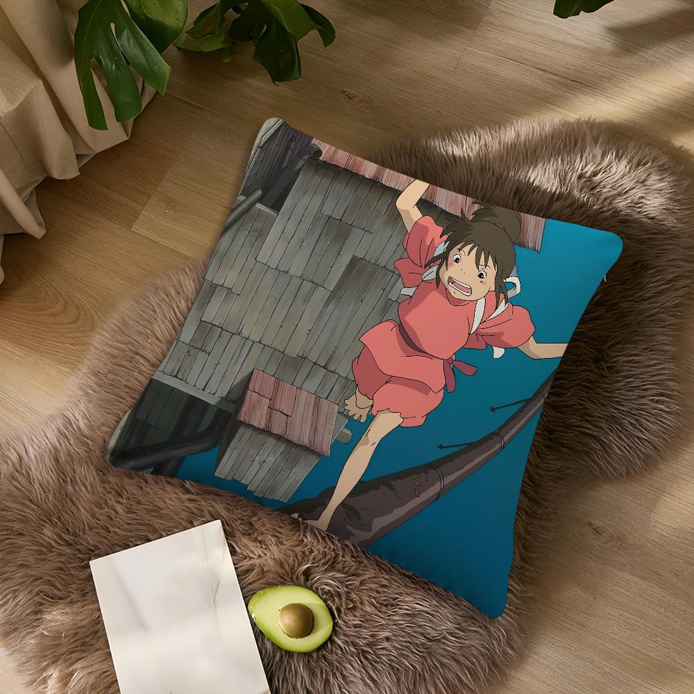 Чехол для подушки Anime S-Spirited A-Away для гостиной, акцентная подставка для спинки дивана, квадратная подушка для отдыха, наволочка для компаньона для сна