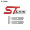 3D металлическая эмблема ST Line на переднюю решетку автомобиля, наклейка на багажник для Kuga Fiesta Focus MK4, аксессуары
