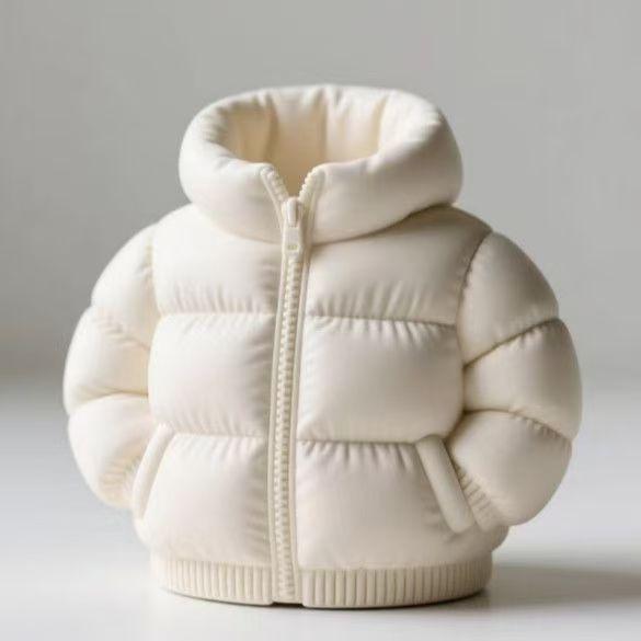 3D Printed Puffer Jacket Pen Holder Gradient Color Abstract Desktop Organizer For Students Home Office Classroom Novelty Gift