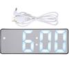 Innovative Desktop Electronic LED Display Digital Alarm Clock with Mirror for Home Bedroom