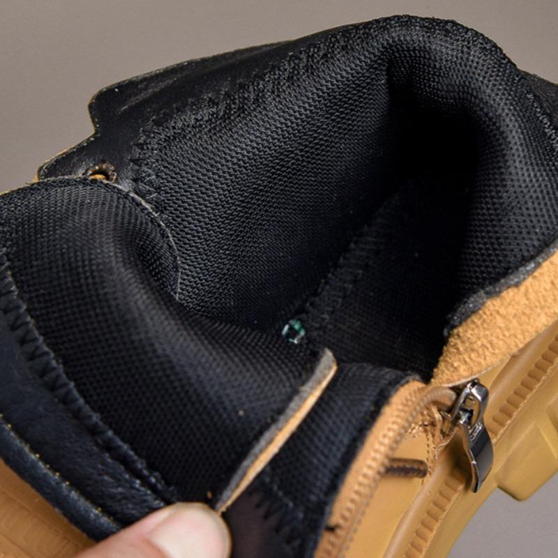 Осенне-зимние новые детские желтые ботинки, повседневные, с мягкой подошвой, нескользящие, бархатные, короткие ботинки для маленьких мальчиков