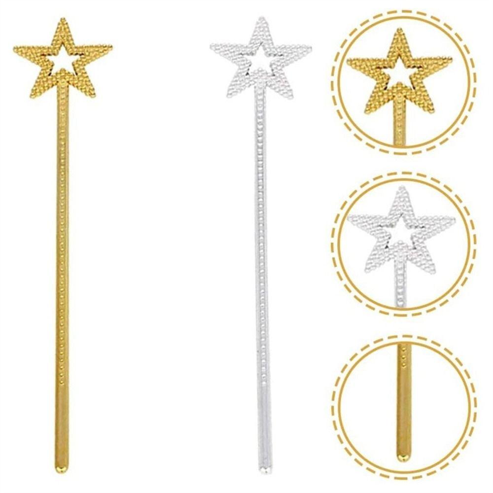Role-playing Fairy Wand Golden Silver Star Wand Cosplay Props Princess Sticks Wedding