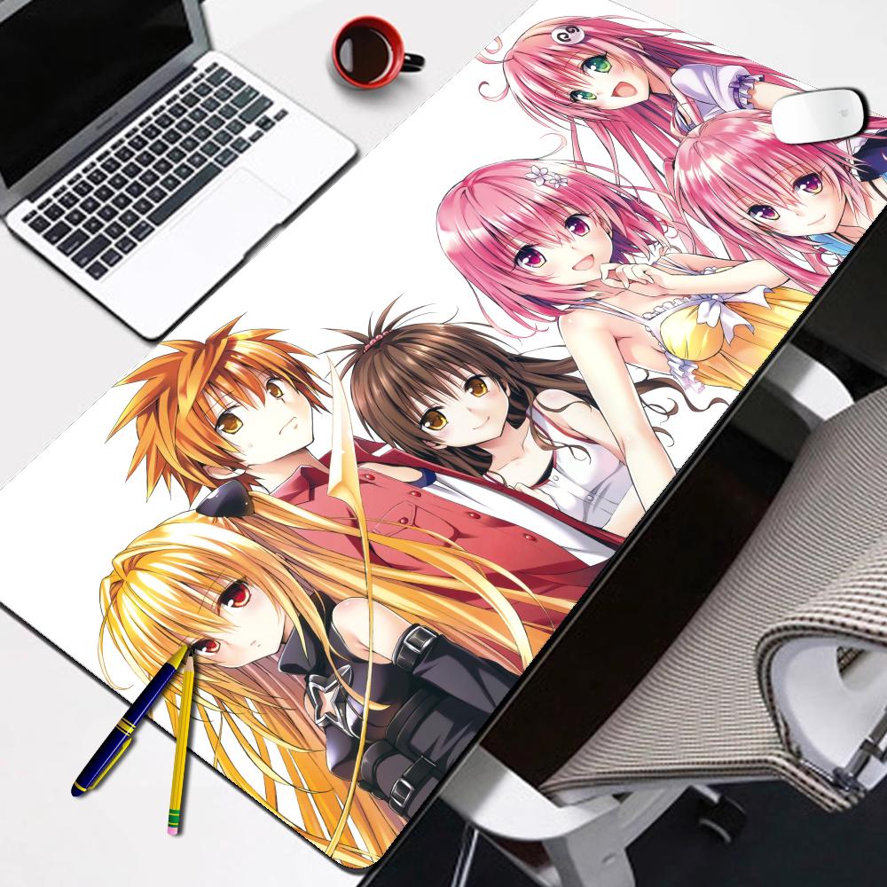 Резиновая подставка под мышь To LoveRu HD Печать Клавиатура Настольные коврики Kawai Милая девушка Нескользящий коврик для стола XXLxсм Студенческий коврик для письма