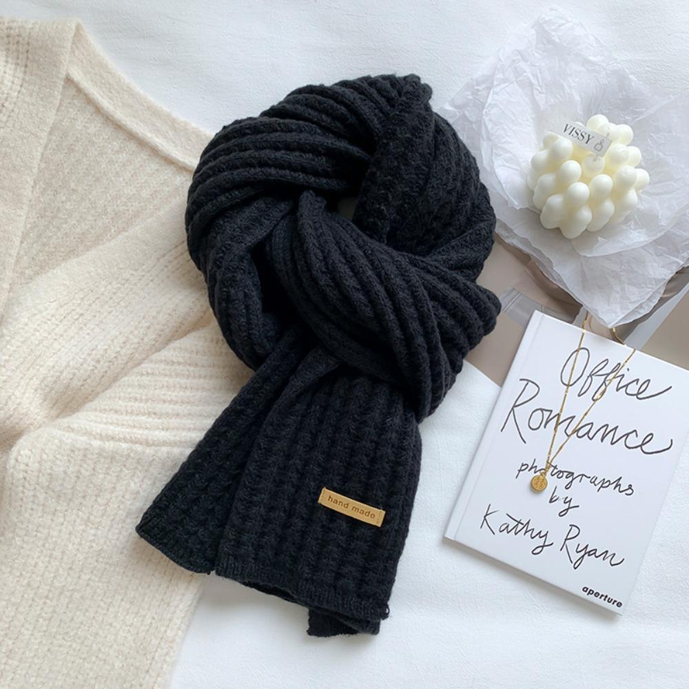 Knitting Knitted Scarf Thicken Long Shawl Classic Winter Cashmere Scarves Student