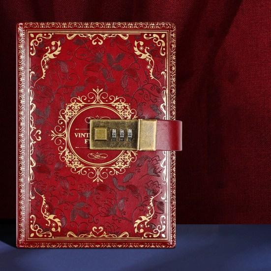 Блокнот в стиле ретро с цифровым кодовым замком, защищенный паролем, журнал, дневник, органайзер-планировщик для студентов