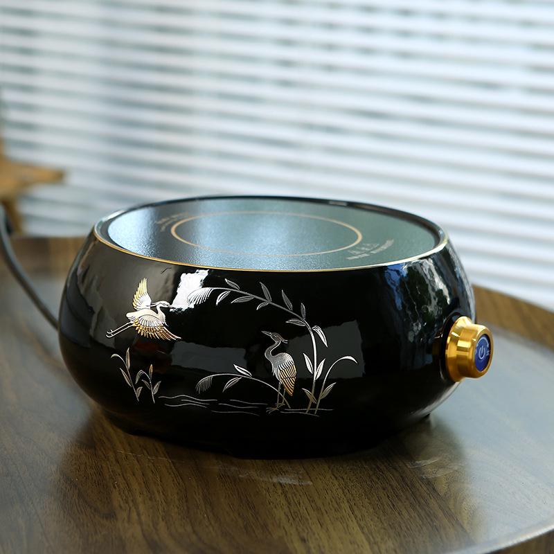 Электрический керамический чайный сервиз с индукционной плитой: Стеклянный кипятильник и пароварка для заваривания полезного чая